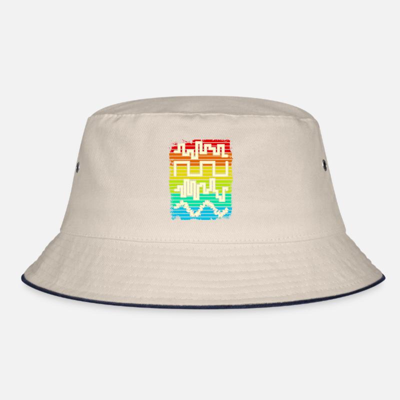 Synthesizer Synth Retro Wavefroms Bucket Hat