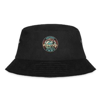Awesome since 1981. Angel, Angler Geburtstag - Bucket Hat - Schwarz - Vorne - Lela (165cm)