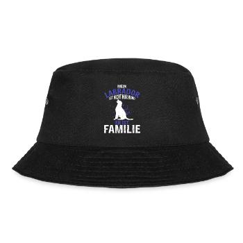 Hundeliebhaber Labrador Familienmitglied Gassirund - Bucket Hat - Schwarz - Vorne - Lela (165cm)