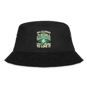 Skilled Enough To Become Gardener Crazy Enough - Bucket Hat - Schwarz - Vorne - Lela (165cm)