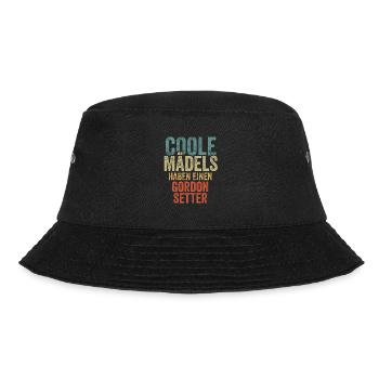 Gordon Setter - Bucket Hat - Schwarz - Vorne - Lela (165cm)