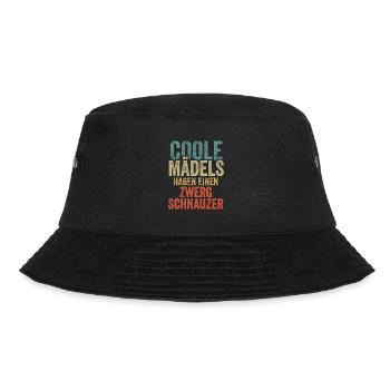 Zwergschnauzer - Bucket Hat - Schwarz - Vorne - Lela (165cm)