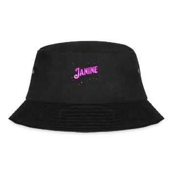 Janine name personalized - Bucket Hat - black - Front - Lela (165cm)