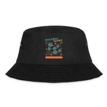 Outdoor Gartenspiel Lustiges Pickleball Design mit - Bucket Hat - Schwarz - Vorne - Lela (165cm)