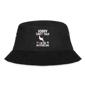 Funny Fishing Design Fisherman - Bucket Hat - black - Front - Lela (165cm)