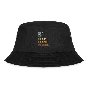 Juli 2001 The Man The Myth The Legend - Bucket Hat - Schwarz - Vorne - Lela (165cm)