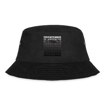 Tischtennis Zubehör Pingpong Motiv - Bucket Hat - Schwarz - Vorne - Lela (165cm)