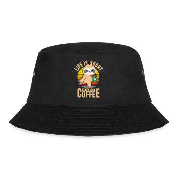 Life is short, enjoy your coffee - Bucket Hat - black - Front - Lela (165cm)