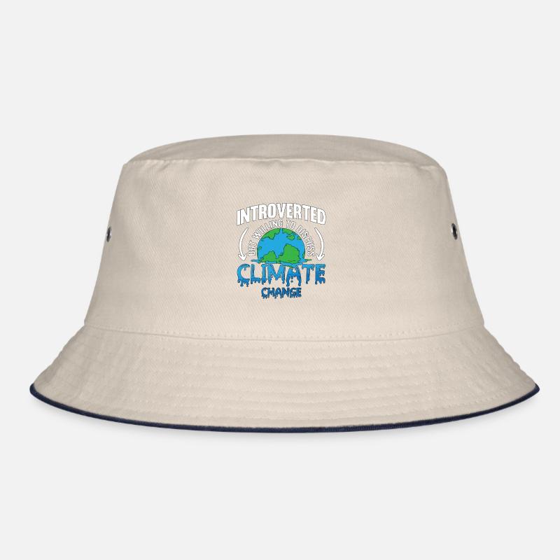 Climate Change Introverted But Willing Environment Bucket Hat