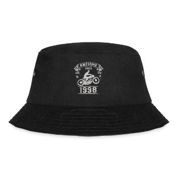 Awesome since 1998, Biker 25. Geburtstag - Bucket Hat - Schwarz - Vorne - Lela (165cm)