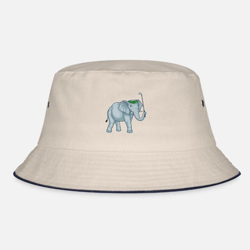 Elefant Golf Golfschläger Bucket Hat