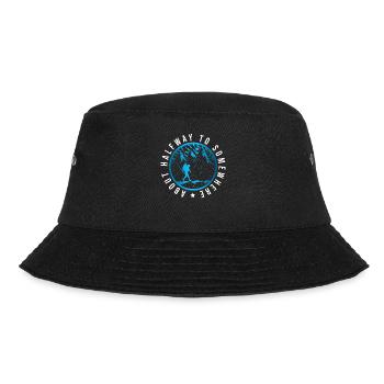 Halfway To Somewhere About Hiking Trekking Hiker N - Bucket Hat - Schwarz - Vorne - Lela (165cm)