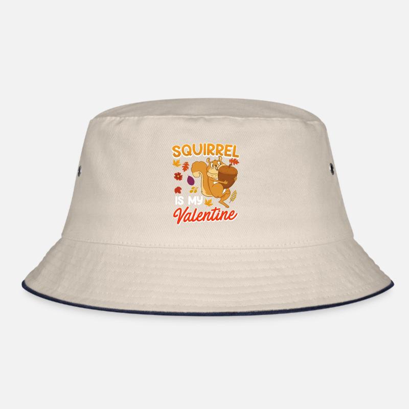 Ich liebe Eichhörnchen Pärchen Valentinstag Bucket Hat