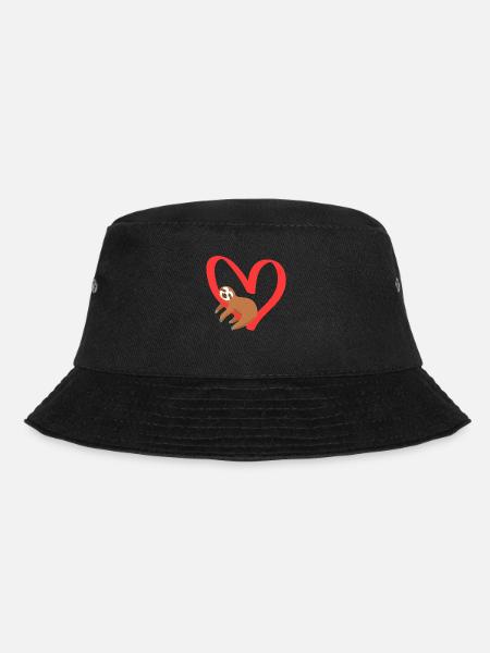 Ich liebe mein Faultier Schatz Liebe Valentinstag - Bucket Hat - Schwarz