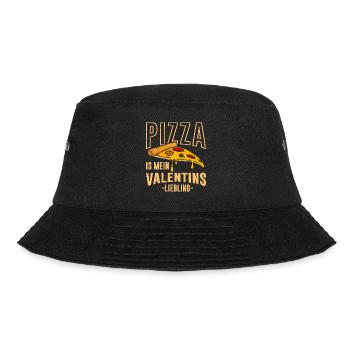 Pizza is my Valentine Fast Food Lover Valentinstag - Bucket Hat - Schwarz - Vorne - Lela (165cm)