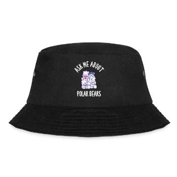 Ask Me About Polar Bears - Bucket Hat - Schwarz - Vorne - Lela (165cm)