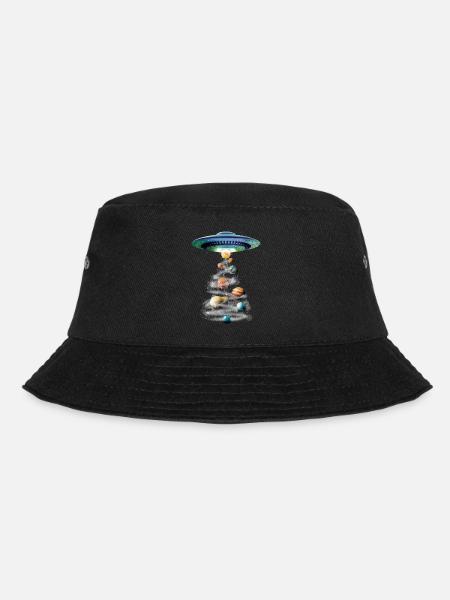 Alien UFO Aliens Außerirdischer - Bucket Hat - Schwarz