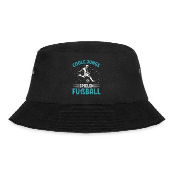 Coole Jungs Spielen Fußball - Bucket Hat - Schwarz - Vorne - Lela (165cm)
