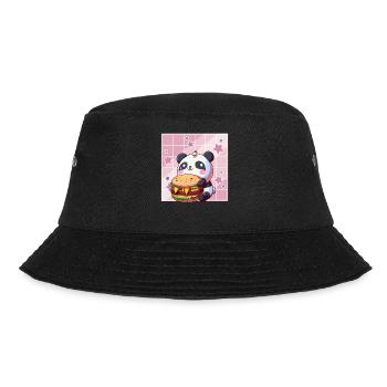 Cute Kawaii Panda, The Burger Anime Manga Otaku - Bucket Hat - black - Front - Lela (165cm)