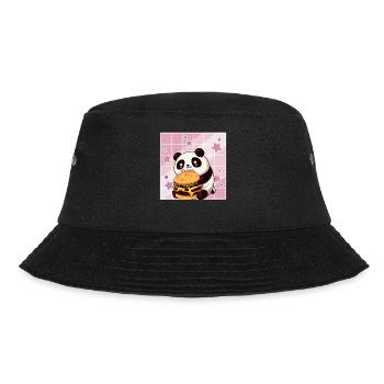 Cute Kawaii Panda, The Burger Anime Manga Otaku - Bucket Hat - black - Front - Lela (165cm)