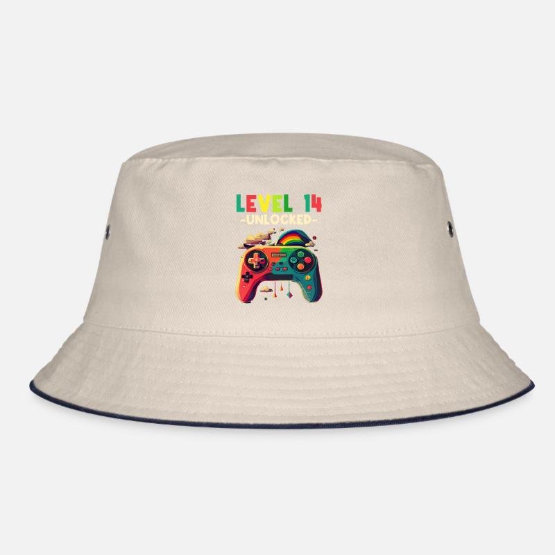 Level 14 Years Gaming 14er 14 Birthday Bucket Hat