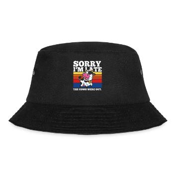Cow Farmer The Cows Were Out Funny Farming Animal - Bucket Hat - Schwarz - Vorne - Lela (165cm)