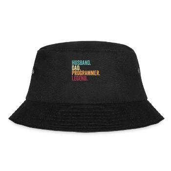 Funny Vintage Husband Dad Programmer Legend - Bucket Hat - Schwarz - Vorne - Lela (165cm)