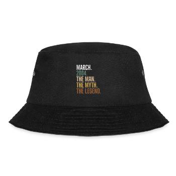 März 2004 The Man The Myth The Legend - Bucket Hat - Schwarz - Vorne - Lela (165cm)