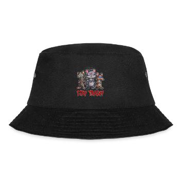 Opossum Design für Possum Fans und Opossum Fans - Bucket Hat - Schwarz - Vorne - Lela (165cm)