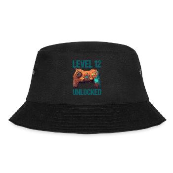 Level 12 Jahre Gaming 12er 12 Geburtstag - Bucket Hat - Schwarz - Vorne - Lela (165cm)