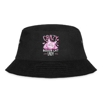 Indoor Katze Frauen Kitty Kitten Mama - Bucket Hat - Schwarz - Vorne - Lela (165cm)