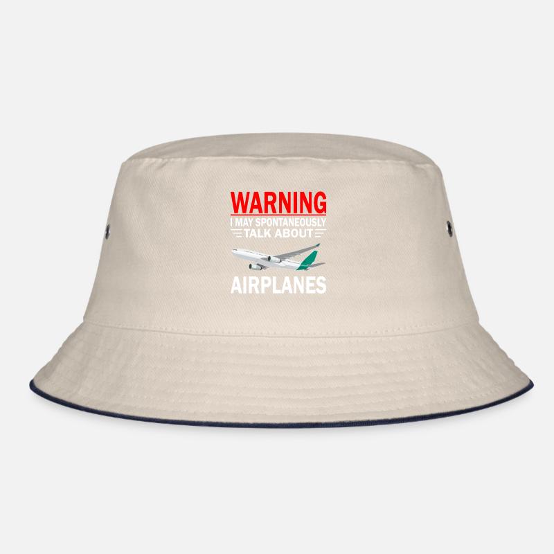Warnung Ich Kann Spontan Über Flugzeuge Pilot Bucket Hat