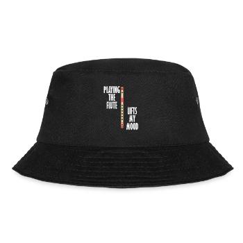 Flute Player Orchestra Musician Flutist Classical - Bucket Hat - black - Front - Lela (165cm)