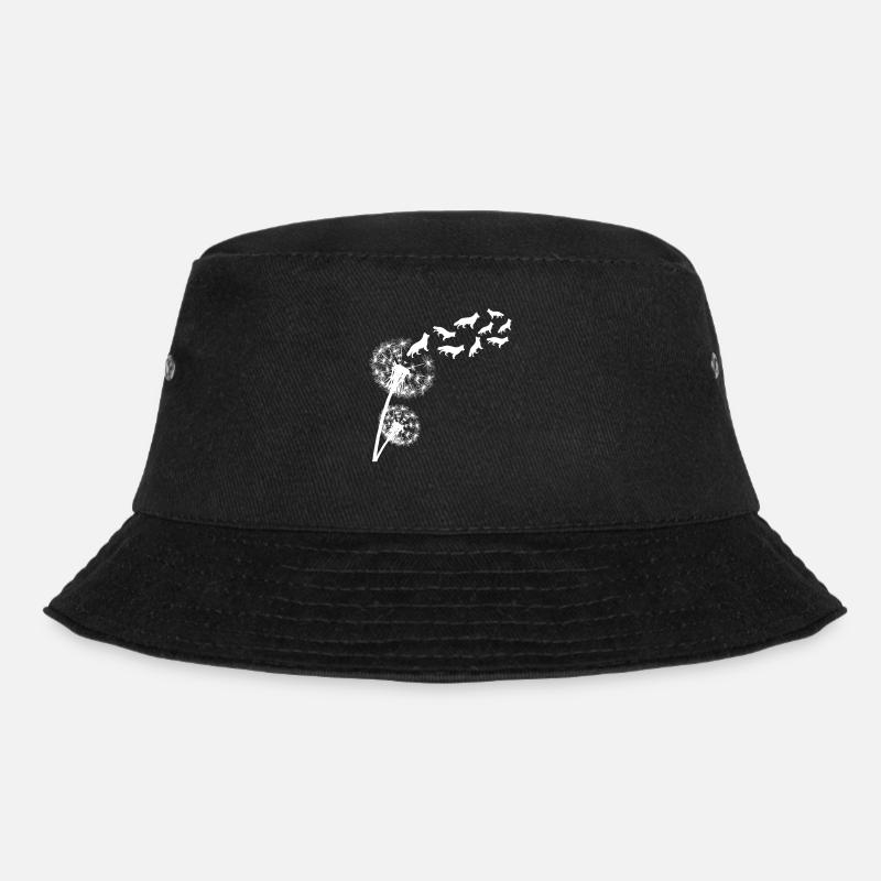 German Shepherd Dandelion - Bucket Hat - black