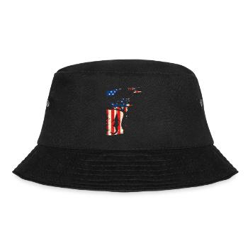 Alligator Hunter American Flag Graphic, Gator - Bucket Hat - Schwarz - Vorne - Lela (165cm)