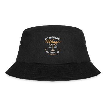 Sternzeichen Geschenke Waage Spruch - Bucket Hat - Schwarz - Vorne - Lela (165cm)