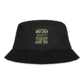 Gator Hunting Bad Idea Good Time, Funny Alligator - Bucket Hat - black - Front - Lela (165cm)