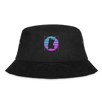 Retro West Highland White Terrier Dog - Bucket Hat - black - Front - Lela (165cm)