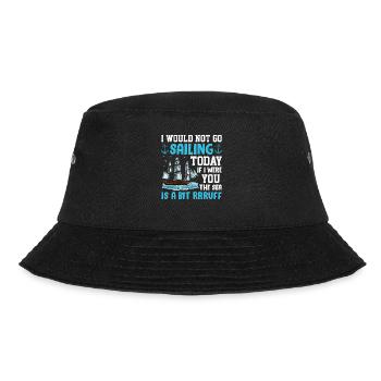 Yacht sail that says funny sailboat - Bucket Hat - black - Front - Lela (165cm)