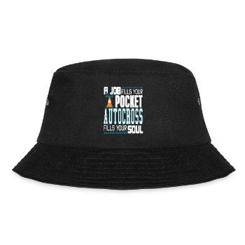 Job Fills Your Pocket Autocross Fills Your Soul - Bucket Hat - Schwarz - Vorne - Lela (165cm)
