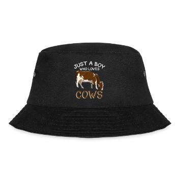 Nur Ein Junge Der Kühe Bauern Kuhkinder - Bucket Hat - Schwarz - Vorne - Lela (165cm)