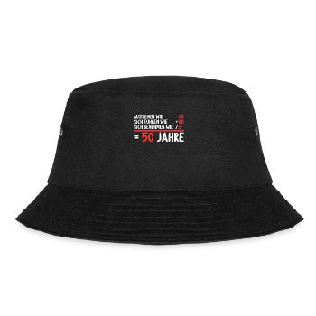50 Jahre 50 Jähriger 50 Jährige 50 Geburtstag - Bucket Hat - Schwarz - Vorne - Lela (165cm)