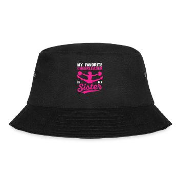 My favorite cheerleader is my sister - Bucket Hat - black - Front - Lela (165cm)