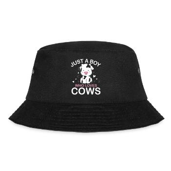 Nur Ein Junge Der Kühe Bauern Kuhkinder - Bucket Hat - Schwarz - Vorne - Lela (165cm)