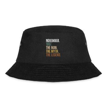November 1987 Der Mann Der Mythos Die Legende - Bucket Hat - Schwarz - Vorne - Lela (165cm)