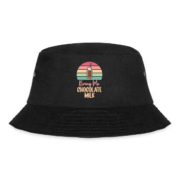 Chocolate Milk Lover Gifts - Bucket Hat - black - Front - Lela (165cm)