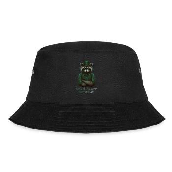 Irish Charm Meets Raccoon Flair St. Patty - Bucket Hat - Schwarz - Vorne - Lela (165cm)