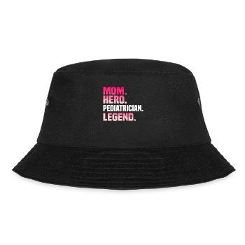 Mom Hero Pediatrician Legend Pediatrics Doctor - Bucket Hat - black - Front - Lela (165cm)