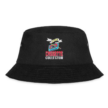 The CASSETTE Collector Retro Cool Collection - Bucket Hat - Schwarz - Vorne - Lela (165cm)