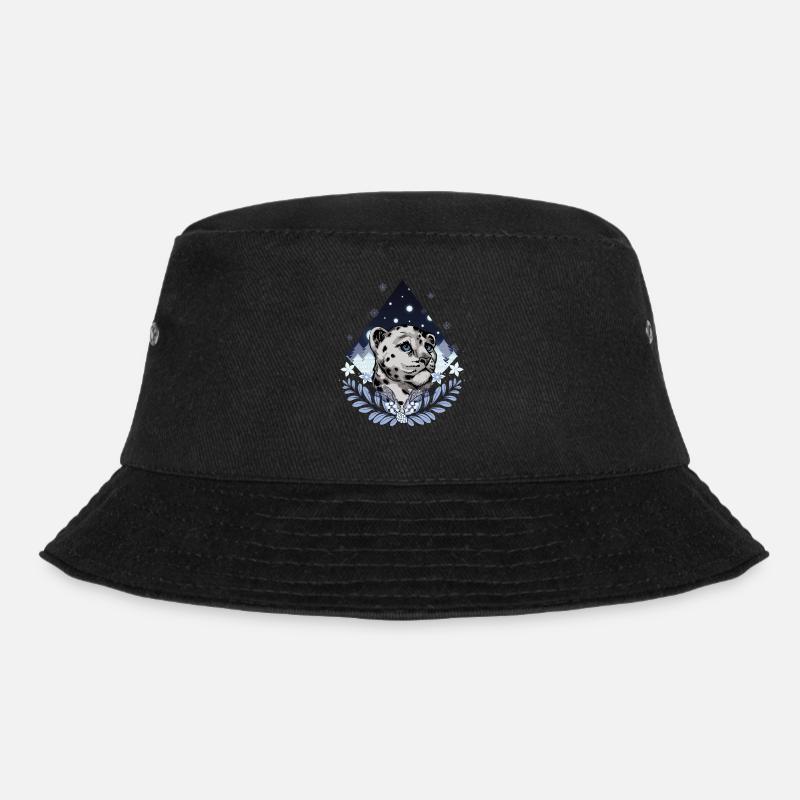 Schneeleopard - Bucket Hat - Schwarz